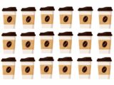 Suchbild für Rätselprofis: Welcher Kaffeebecher ist anders als der Rest?
